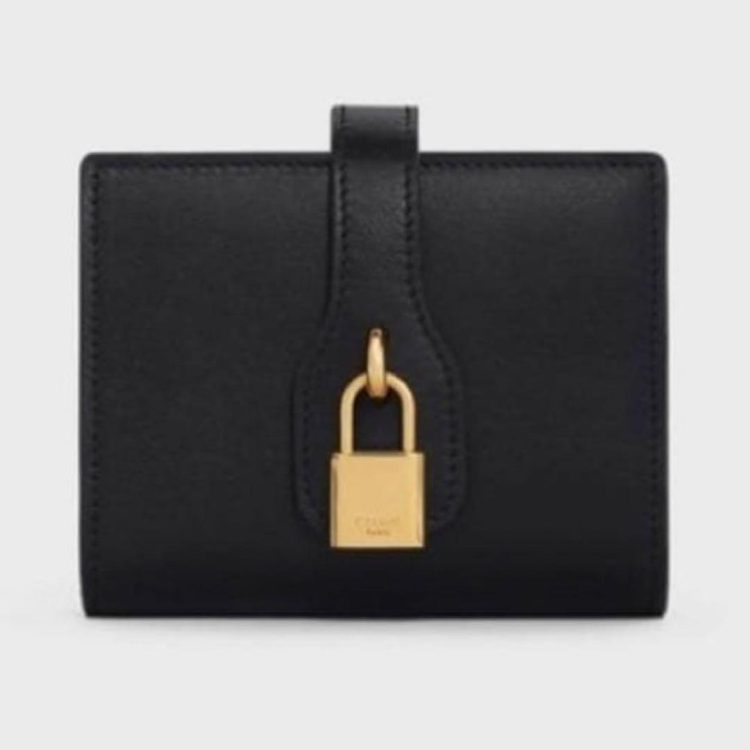 CELINE ゴールドパドロック スモール ストラップウォレット 正規品
