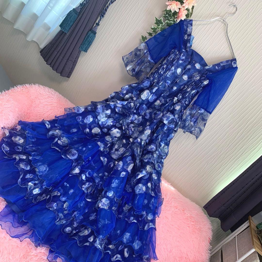 専用♡D90sanline刺繍/スパンコール/ビーズ◆パーティ/社交ダンスドレス