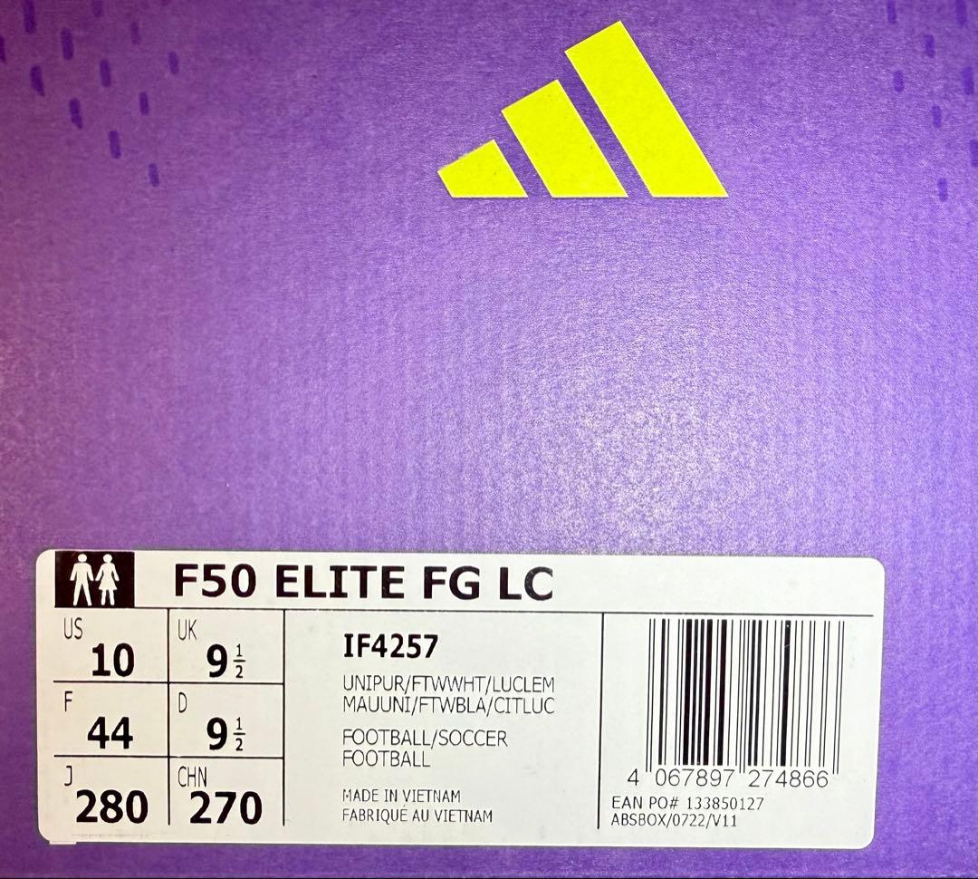 Adidas F50 ELITE FAST REBORN FG 28cm 新品