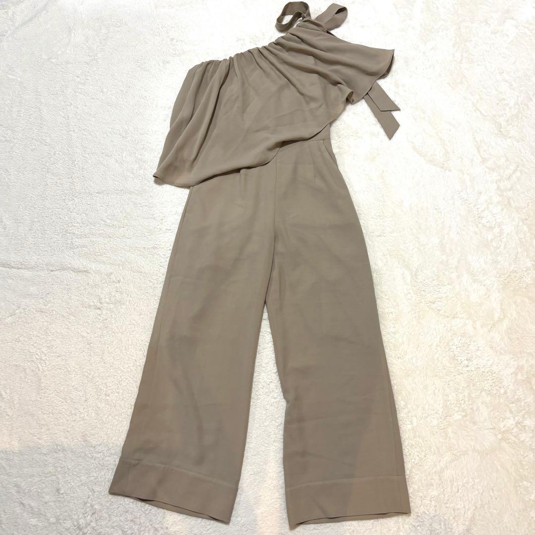 アニュアンス anuans ワンショル フリル オールインワン S ベージュ