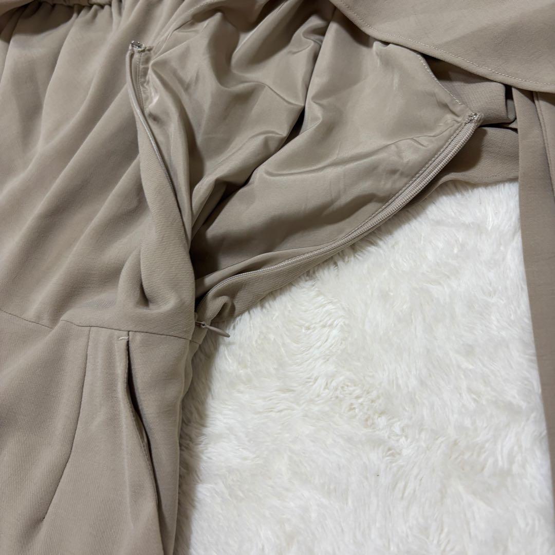 アニュアンス anuans ワンショル フリル オールインワン S ベージュ