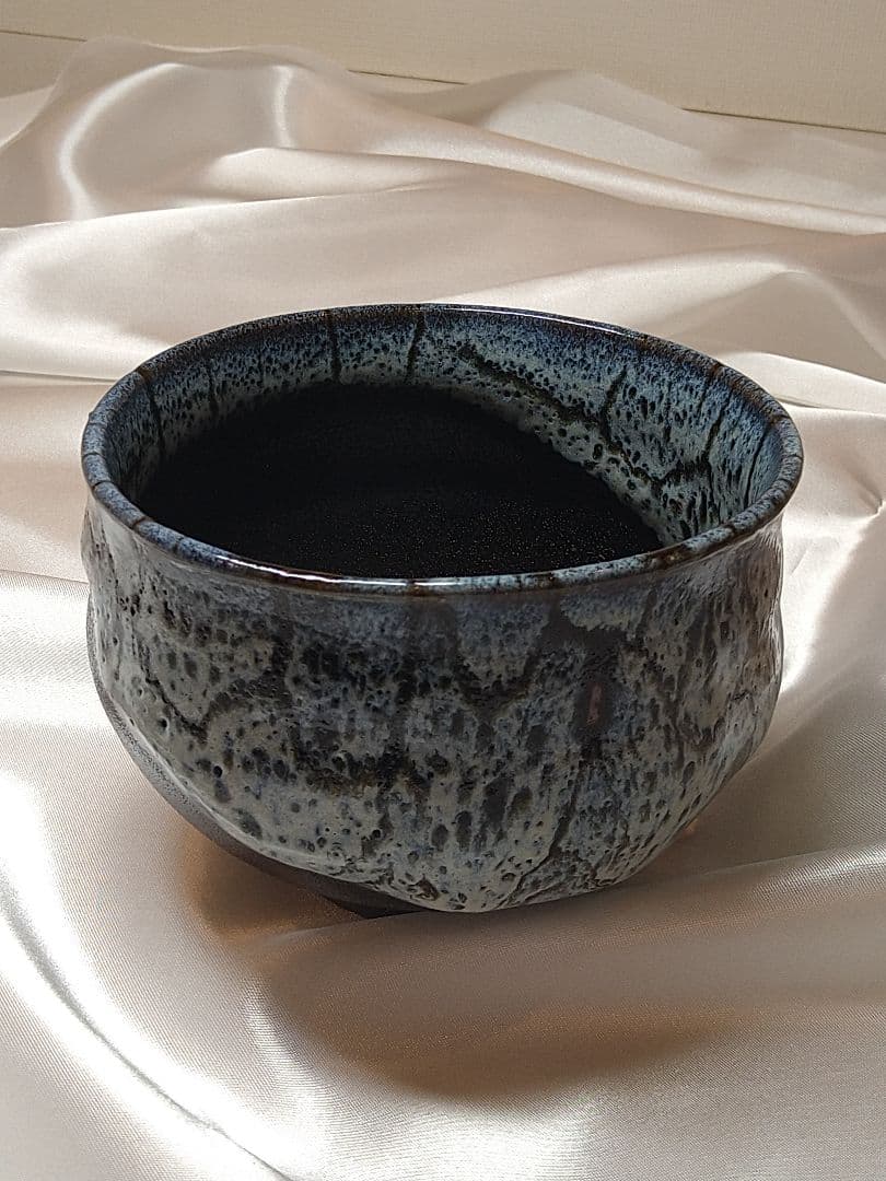 黒薩摩　龍門司焼　抹茶茶碗