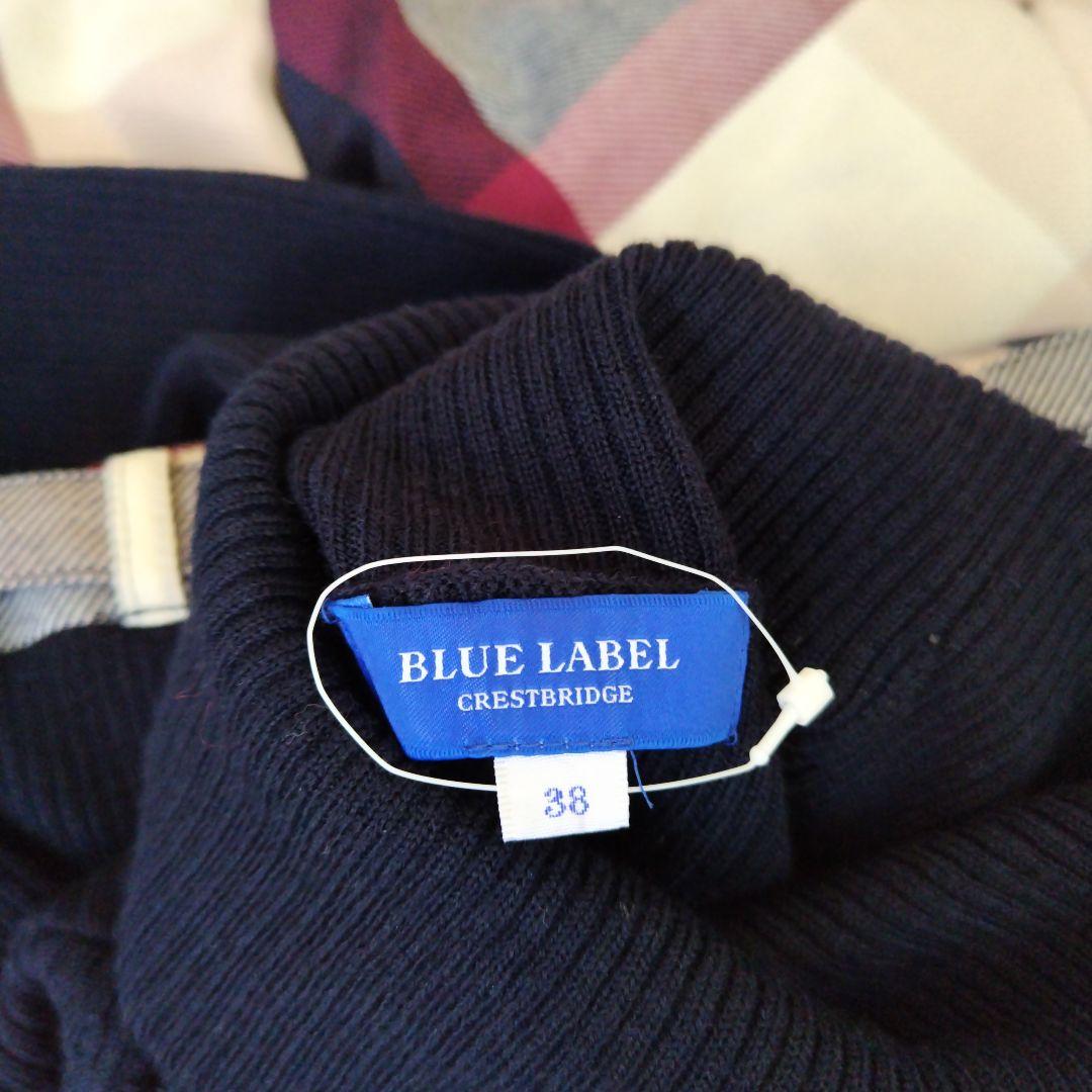 【専用】バーバリーブルーレーベル ニット ドッキング チェック ワンピース 38