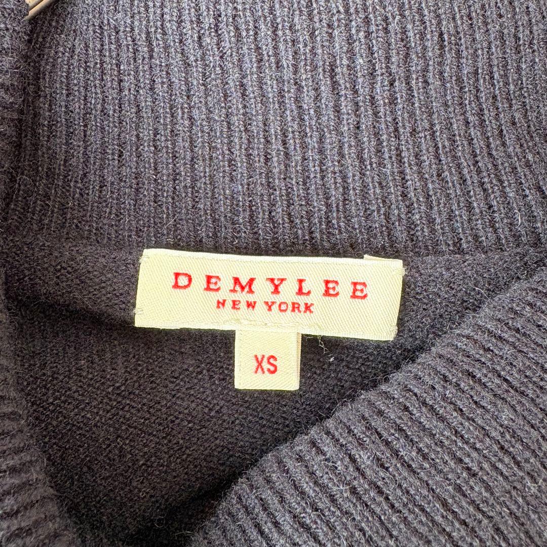 美品✨《DEMYLEE》カシミヤ100% ハイネックワンピース　チュニック　紺