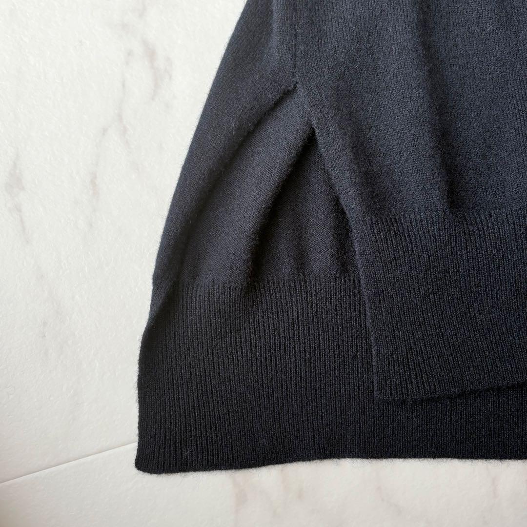 美品✨《DEMYLEE》カシミヤ100% ハイネックワンピース　チュニック　紺
