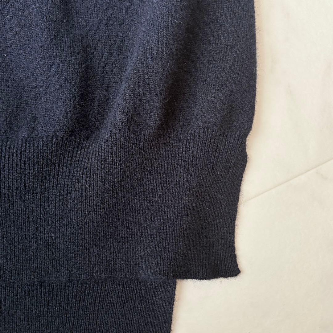 美品✨《DEMYLEE》カシミヤ100% ハイネックワンピース　チュニック　紺