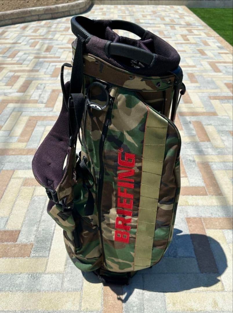 夏に映える迷彩　希少　BEAMSGOLF&BRIEFINGコラボ　キャディバッグ