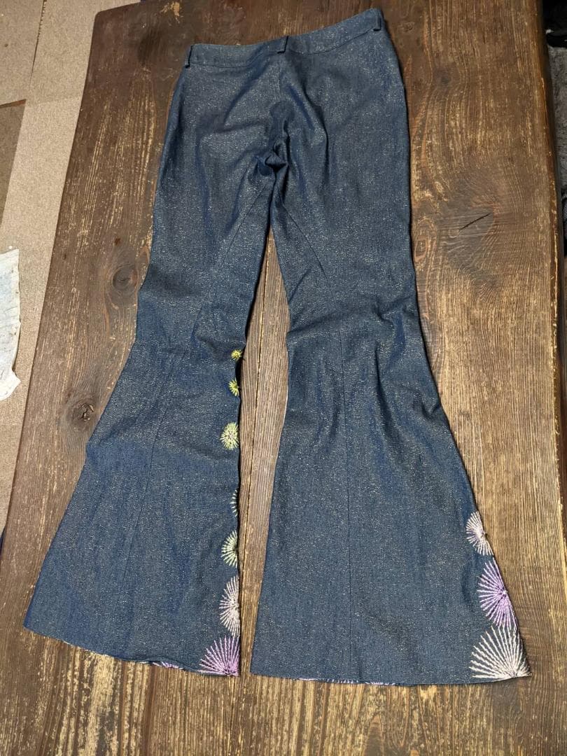 Christian Dior 花火模様 フレアパンツ 38