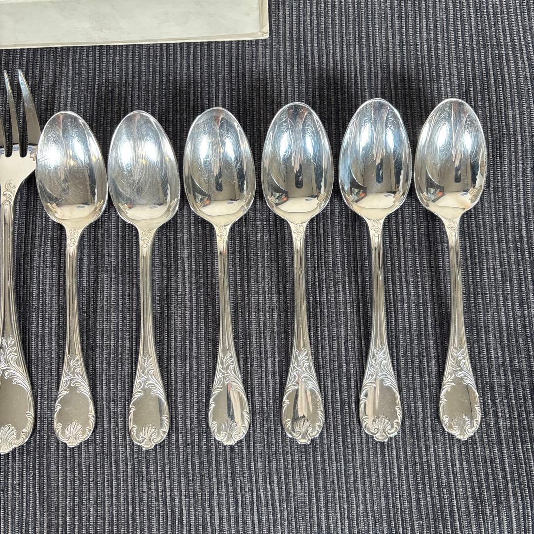 クリストフル マルリー シルバー ケーキフォーク+コーヒースプーン 12P