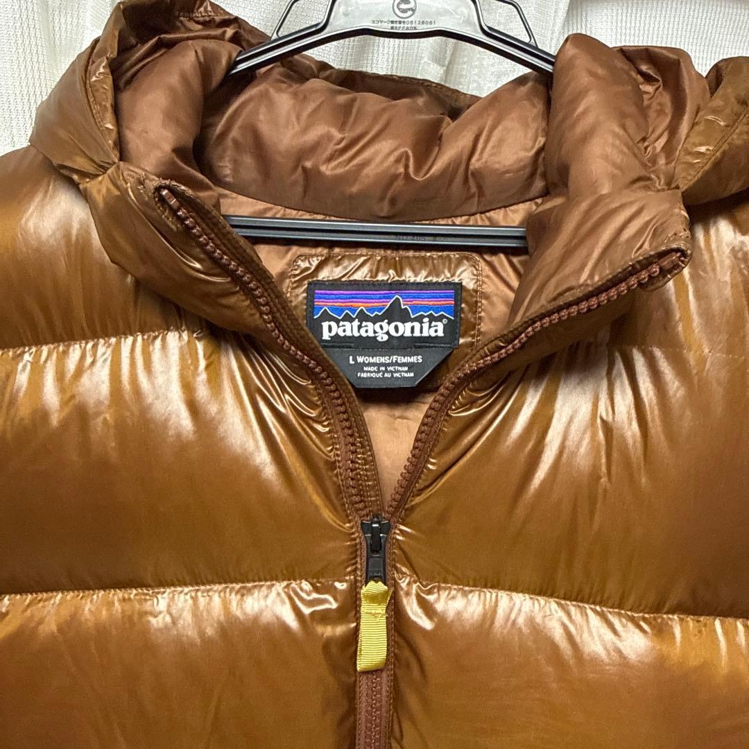 patagonia レディース L ブラウン ダウンジャケット