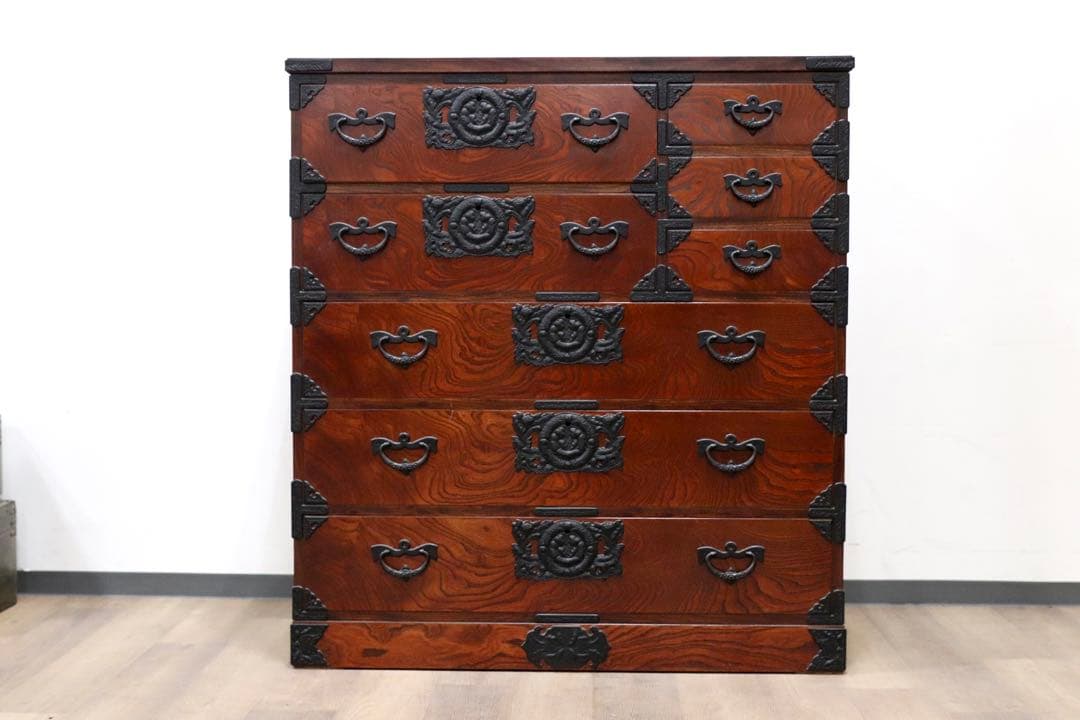 GMGS224○岩谷堂箪笥 整理箪笥 チェスト タンス 欅材 和家具 民藝 民