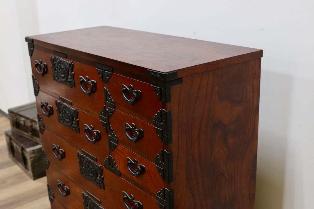 GMGS224○岩谷堂箪笥 整理箪笥 チェスト タンス 欅材 和家具 民藝 民