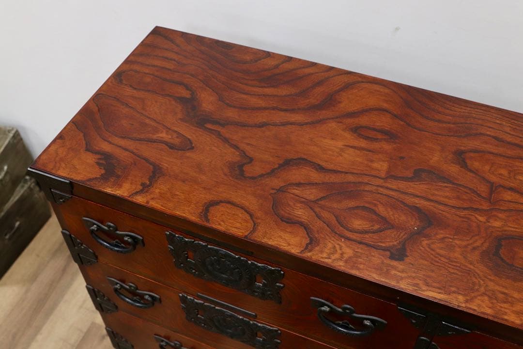 GMGS224○岩谷堂箪笥 整理箪笥 チェスト タンス 欅材 和家具 民藝 民