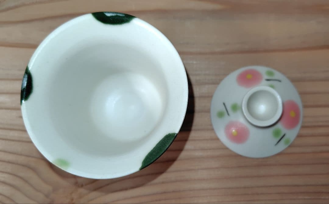 石木文　花咲く森　茶杯　蓋碗