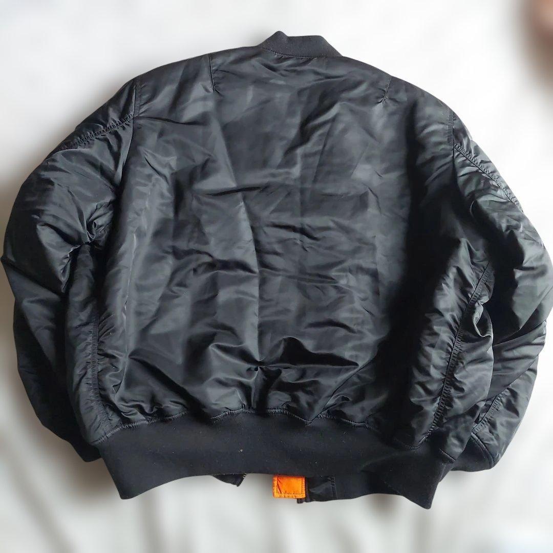 超ビッグシルエット！キングサイズ5L！アルファMA-1フライトジャケット黒
