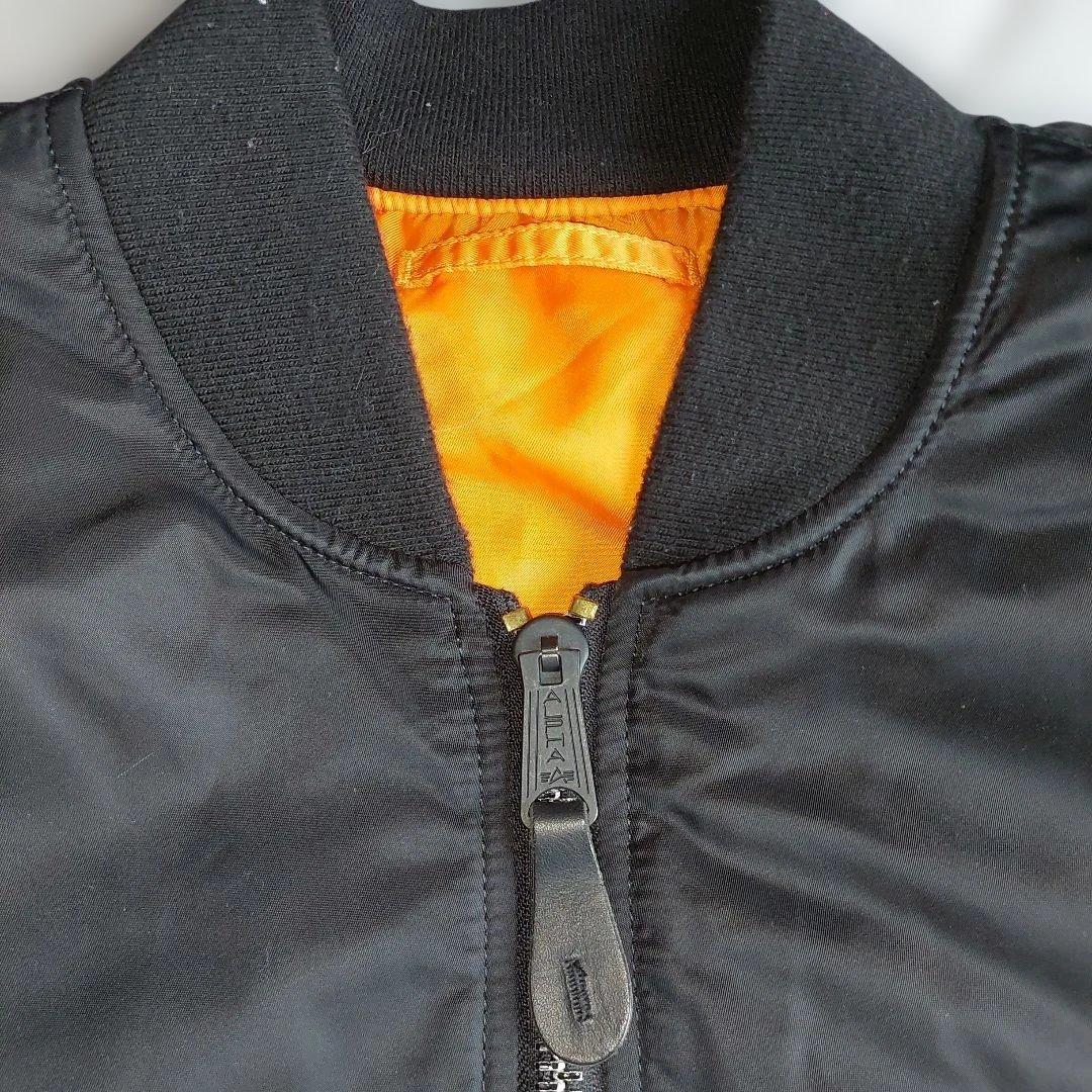 超ビッグシルエット！キングサイズ5L！アルファMA-1フライトジャケット黒