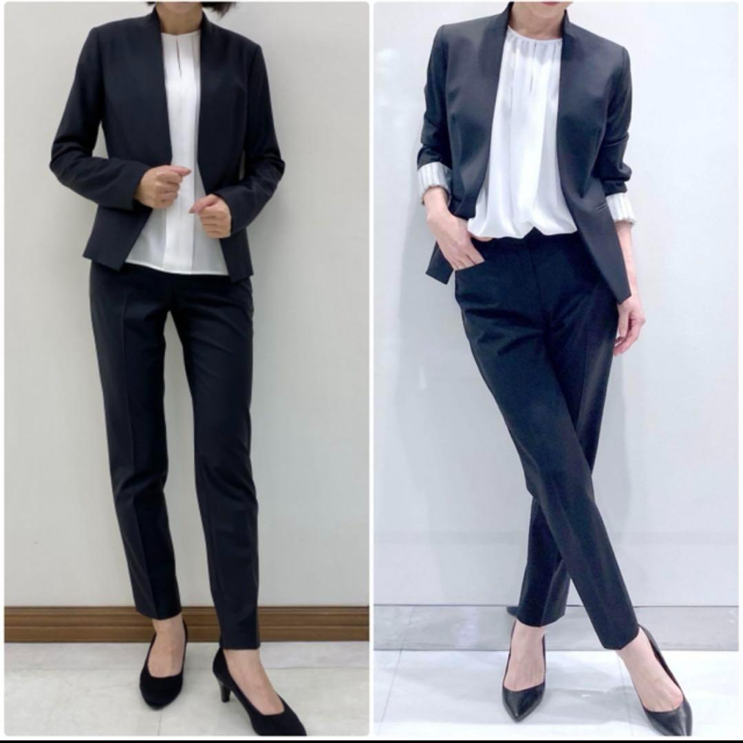 Theory luxe EXECUTIVE ノーカラー パンツスーツ 38