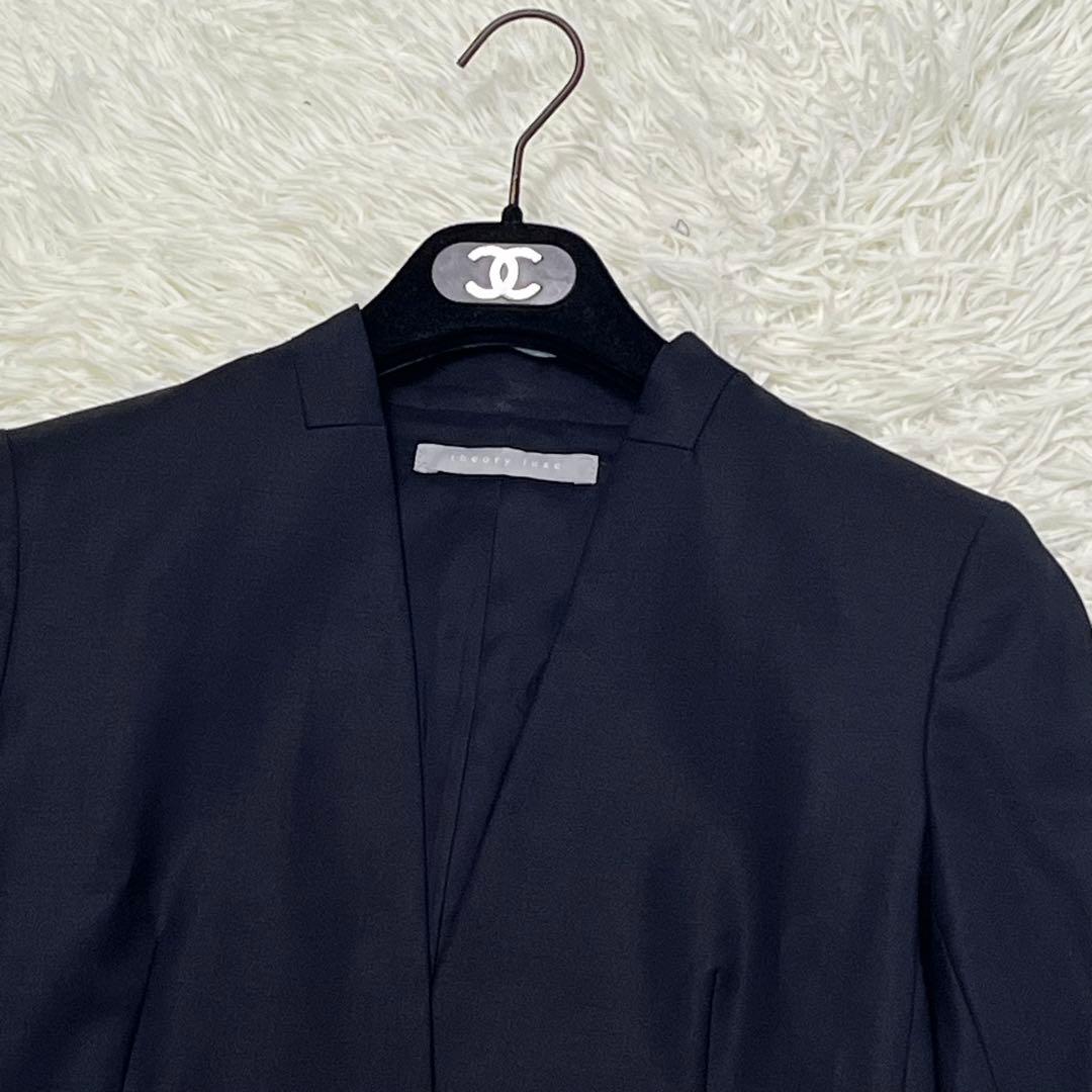 Theory luxe EXECUTIVE ノーカラー パンツスーツ 38