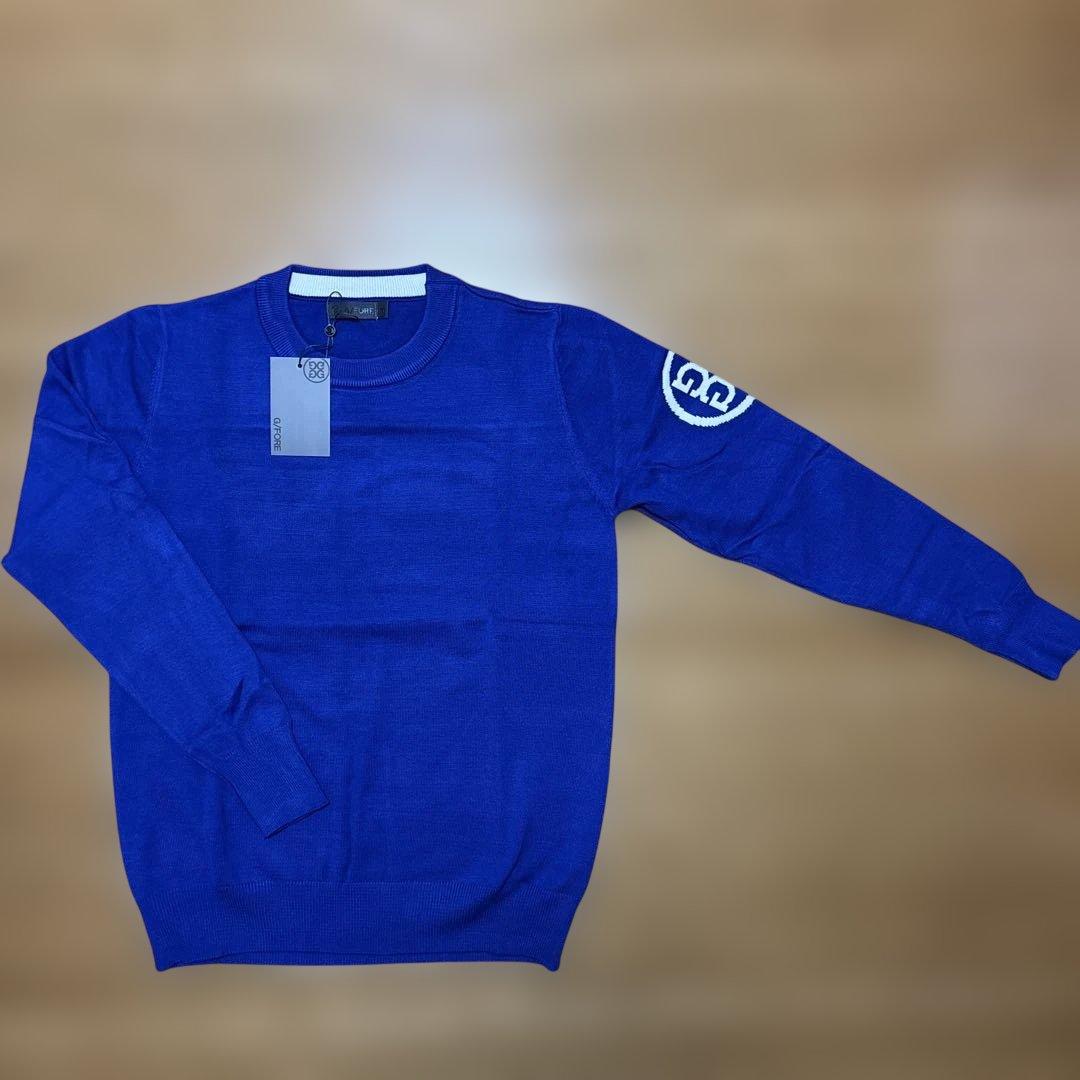 ☆新品☆G/FORE ジーフォア青 クルーネック セーター　M