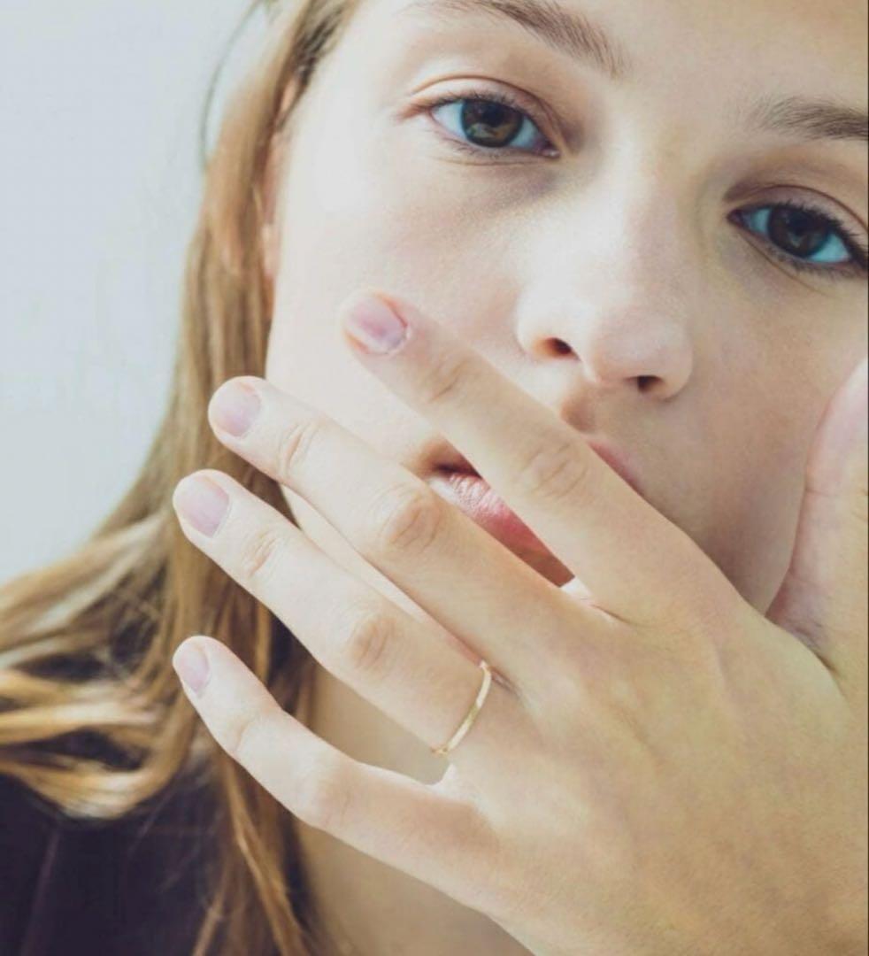 【エテ】K10YG クレールカットリング　15号