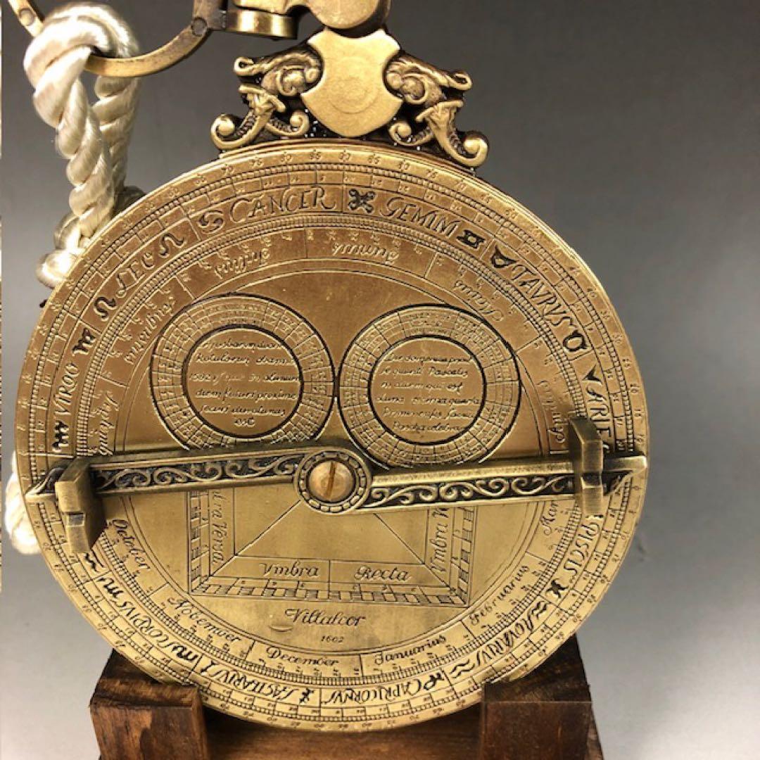 アストロラーベ　古代天文機器　スペイン製φ10cm 7/3迄出品