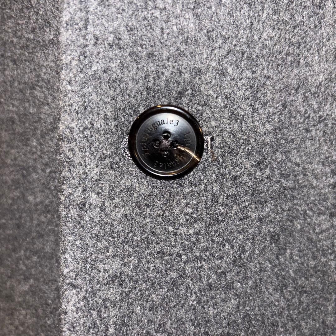 1 piu 1 uguale 3 グレー　チェスターコート