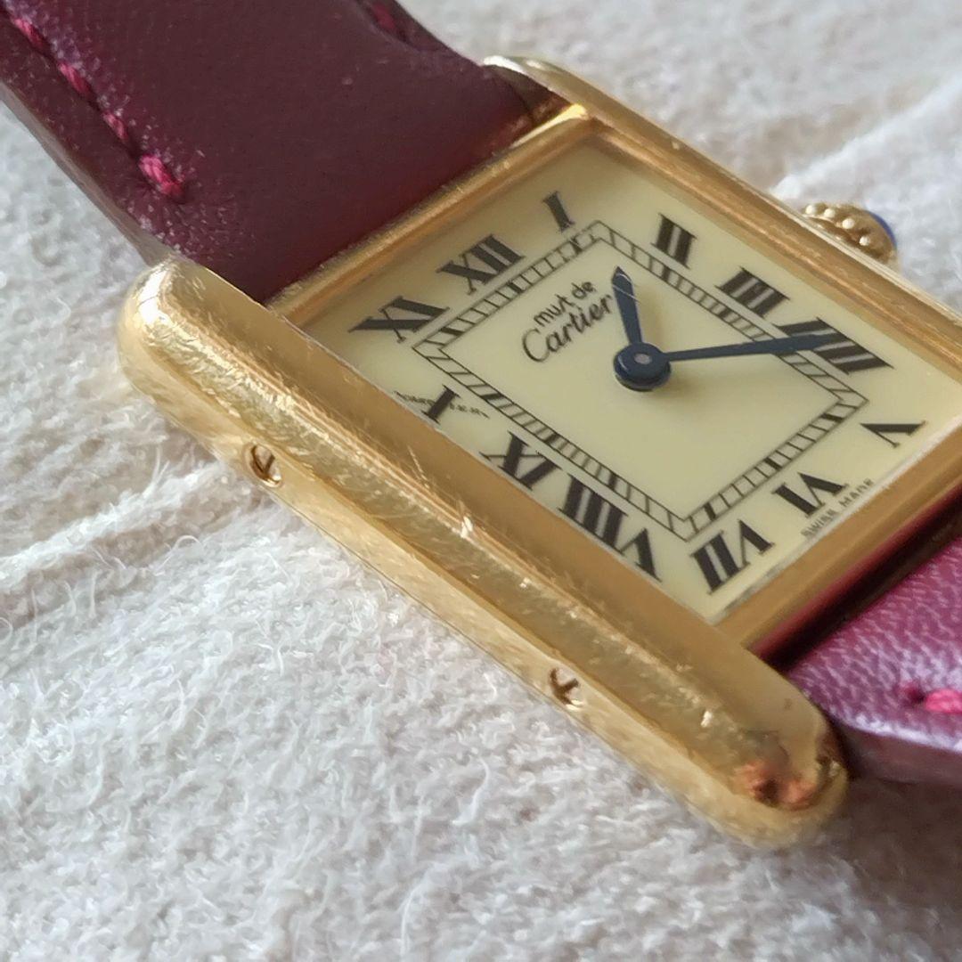 カルティエ 腕時計 クォーツ タンク マスト SM IVORY 12RN AB