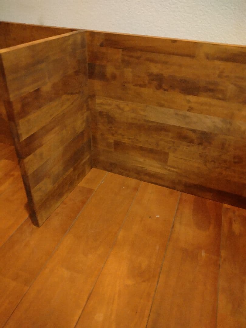 木製　ハンドメイド　オーダー　コの字　ベンチ　水槽台　シェルフ　ワトコオイル