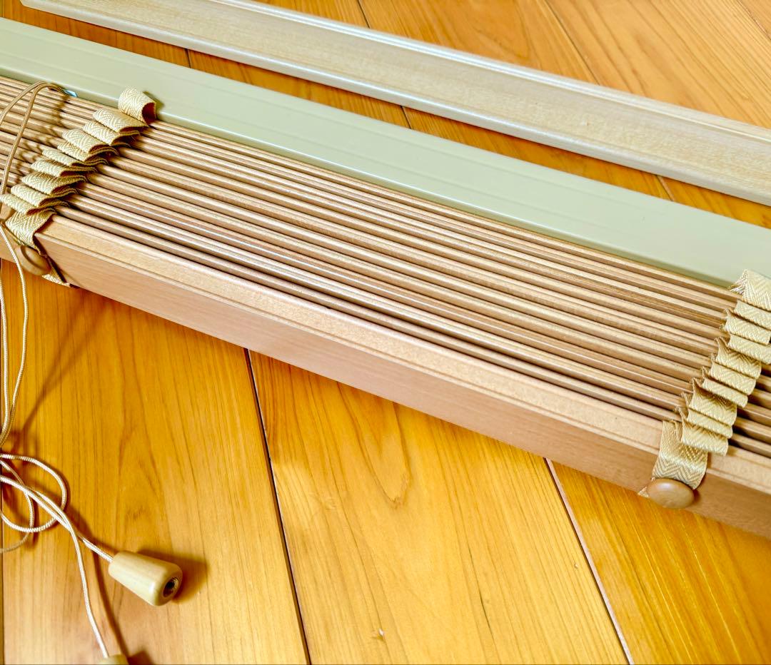 ウッドブラインド 木製　ナチュラル　156cm×71cm
