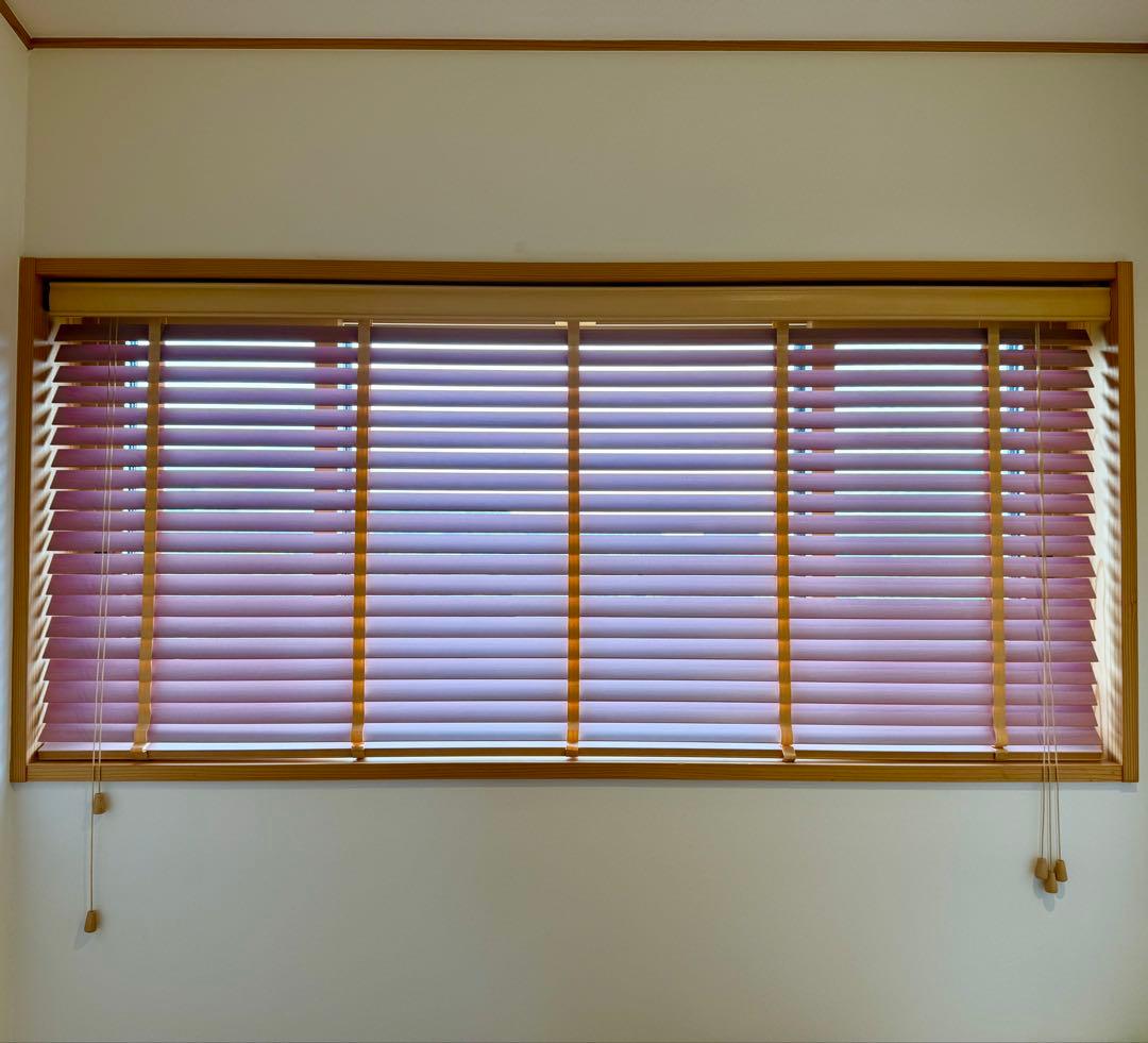 ウッドブラインド 木製　ナチュラル　156cm×71cm