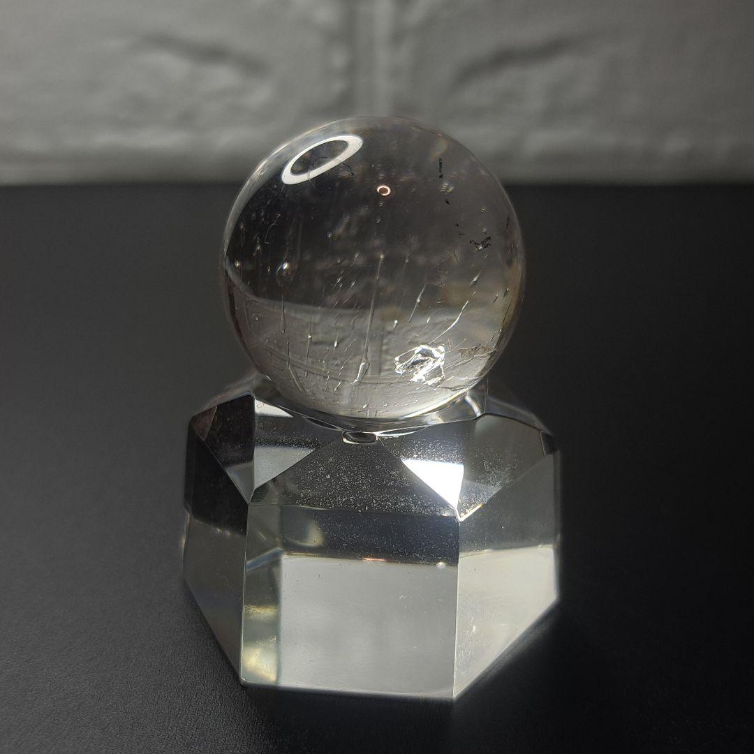 【超希少石/最強品質】水入り水晶丸玉＊約29mm＊　天然石(気泡確認済)