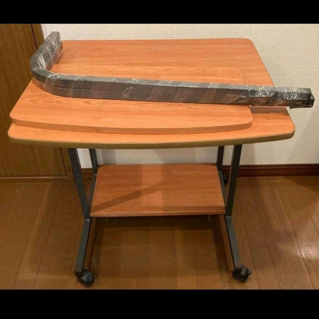 事務机　三段ワーキングテーブル　四隅ローラー搭載　移動式　70×120×60cm