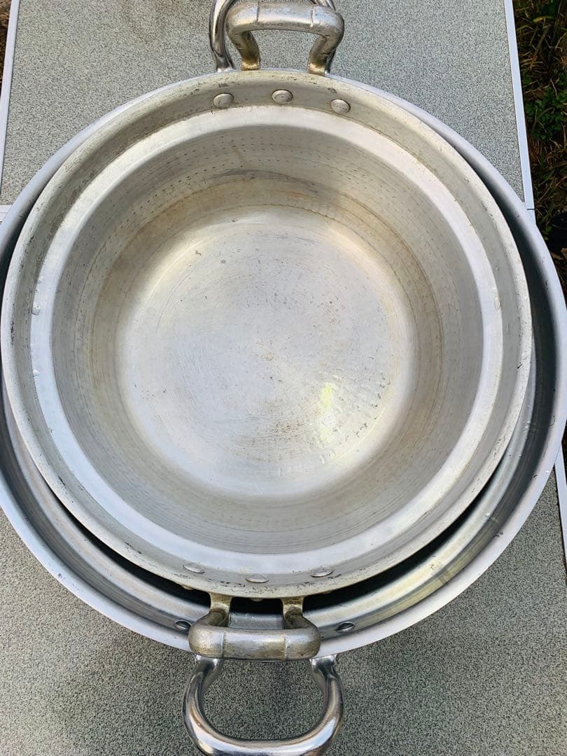 両手打ち出し鍋 3サイズ　3点セット飲食店　業務用　キッチン　鍋　大きい