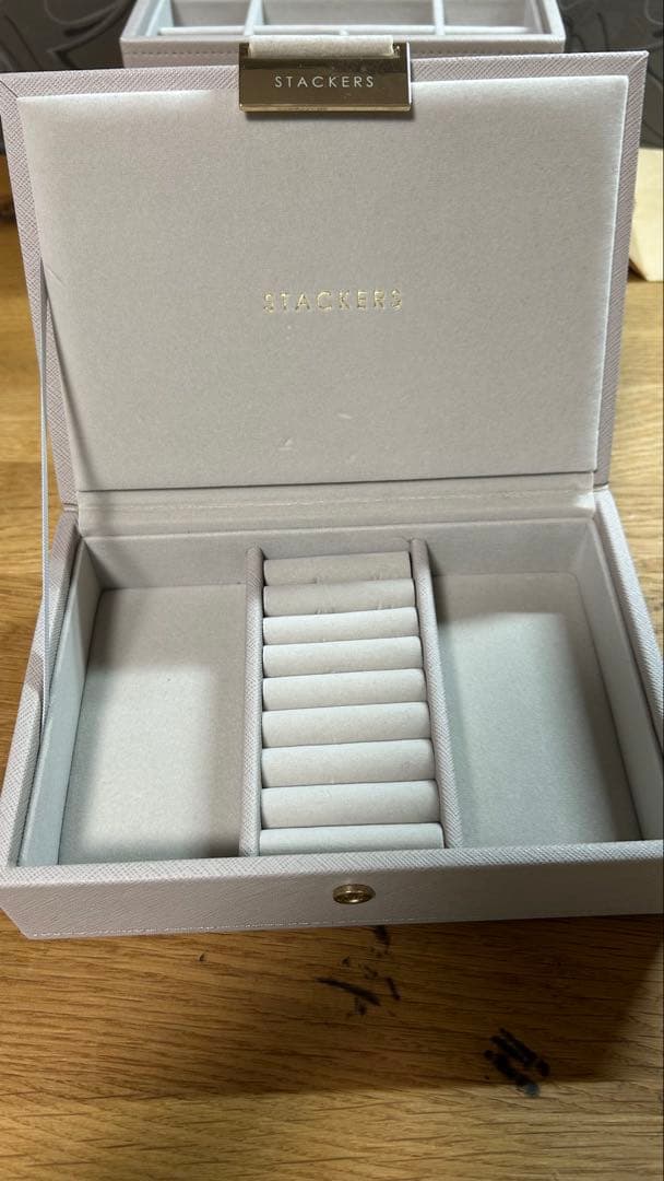 お値下げ！STACKERSミニジュエリーボックス3段トープグレージュスタッカーズ