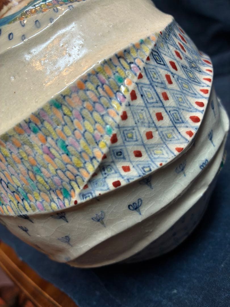 陶器　オブジェ　「宇宙の果実2」 作家物　傷無し　サインあり