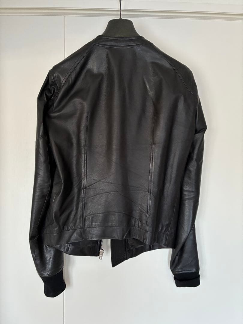【Rick Owens】ブラックレザージャケット 48