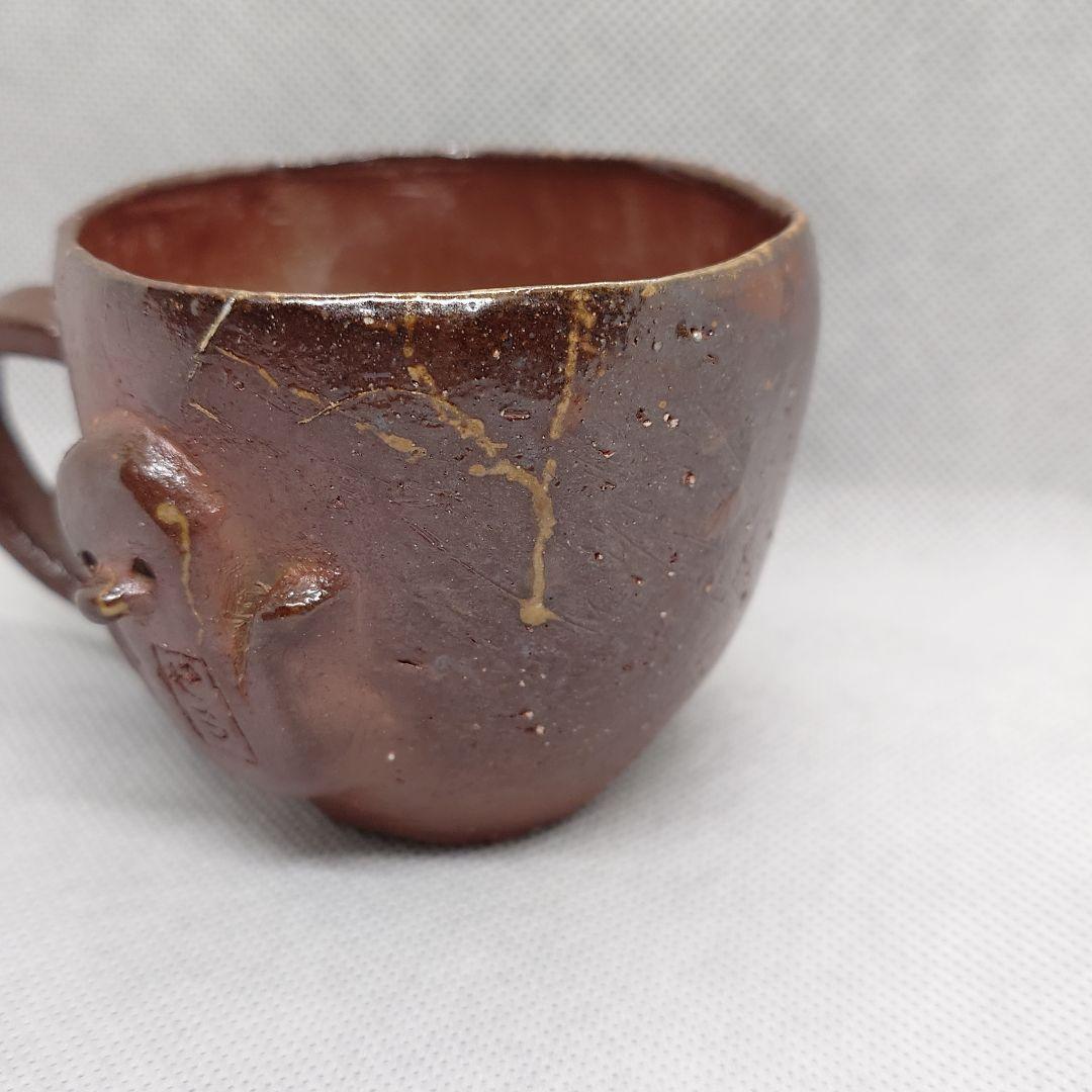 ●【2502】90.猫皿…備前焼