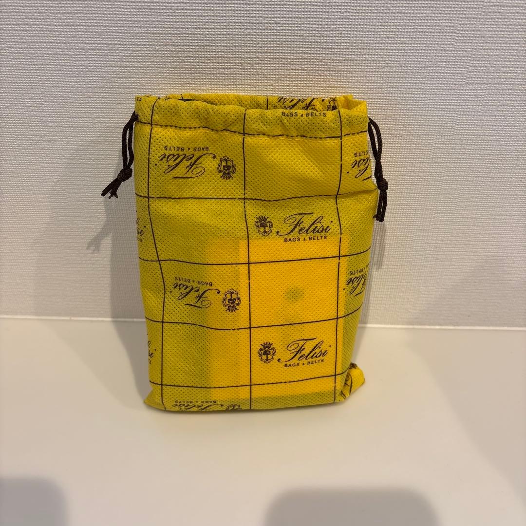 極美品　新品　フェリージ　1094/SA ネックストラップ付ウォレット　ネイビー