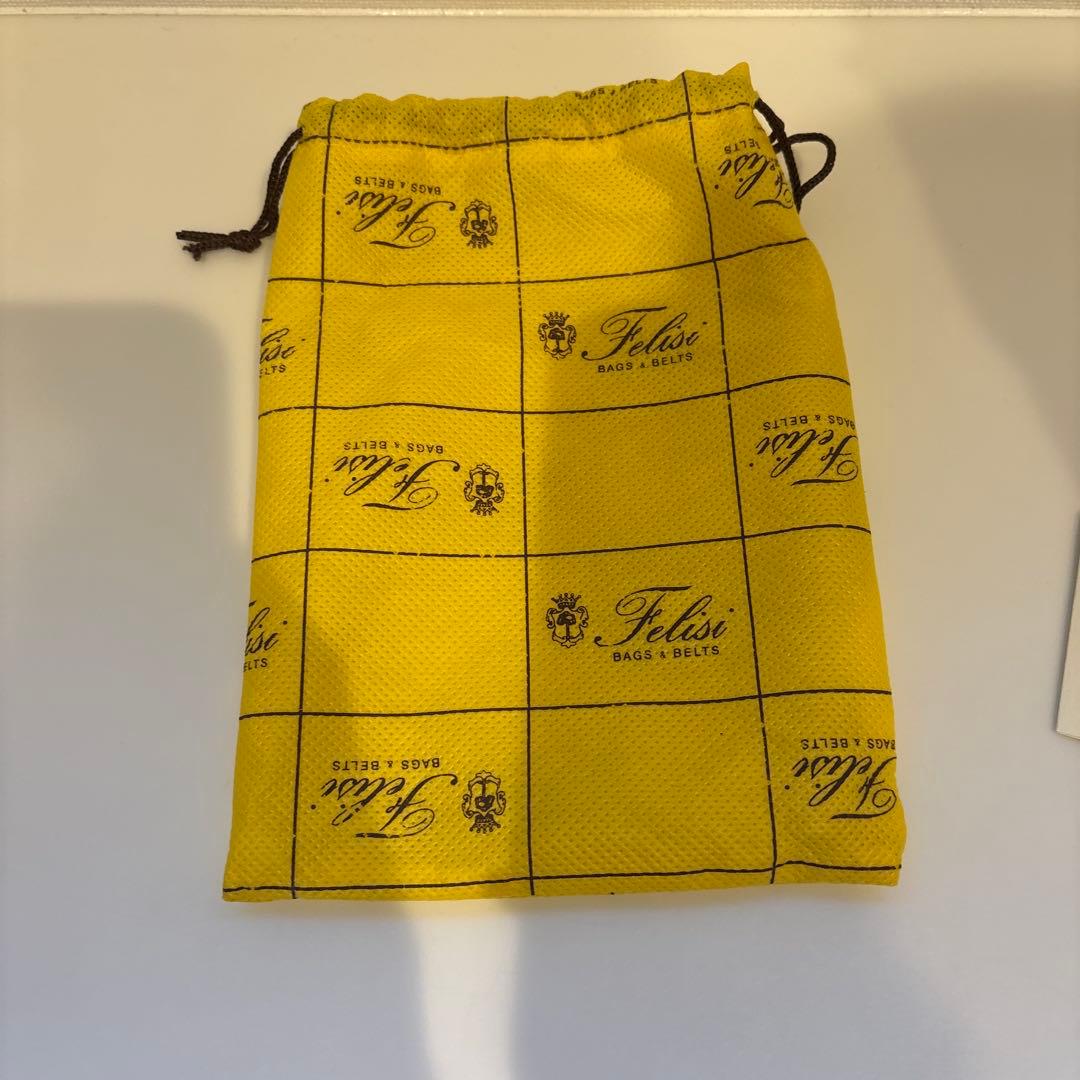 極美品　新品　フェリージ　1094/SA ネックストラップ付ウォレット　ネイビー