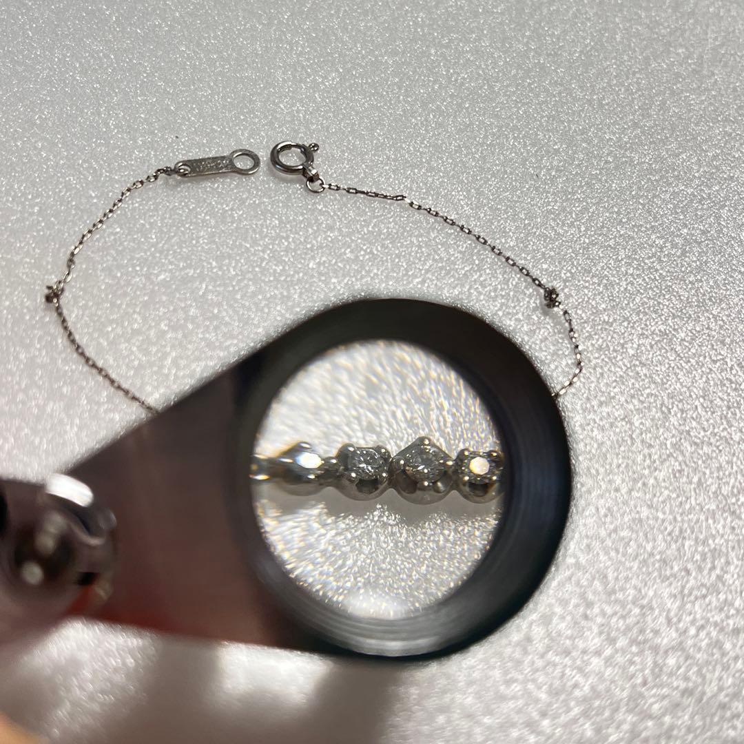 ピンクの猫様用⭐︎4℃ ダイヤプラチナブレスレット