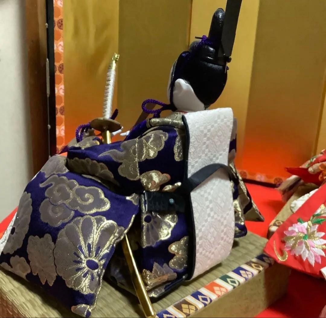 #親王飾り　●豪華衣装・良いお顔です。小道具あります、丁寧な作りです‼️−３３