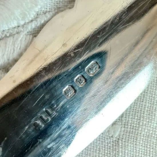 白蝶貝　バターナイフ　純銀製　アンティーク　マザーオブパール　1898年