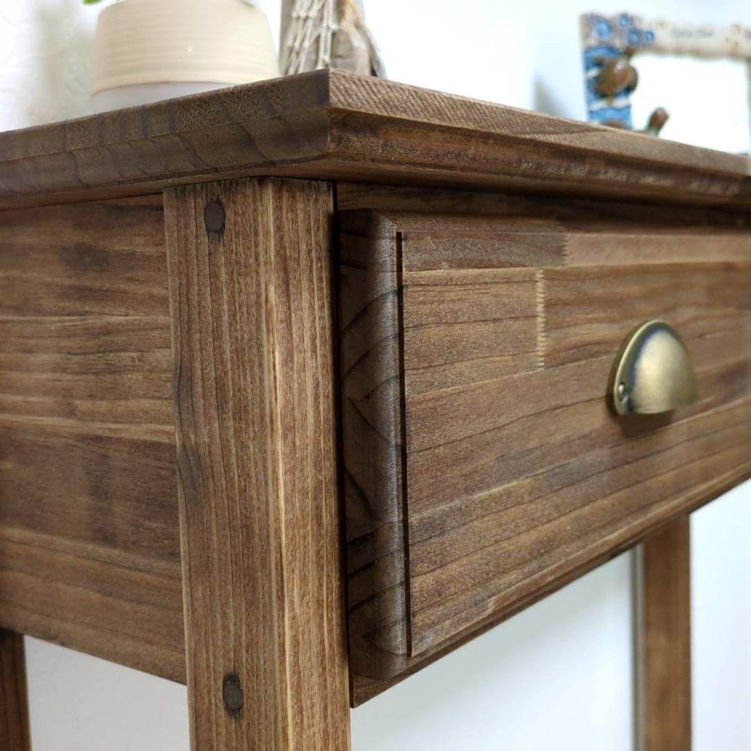 ★R★ページ 引出し付きコンソールテーブル・ワークテーブル 作業台 木製