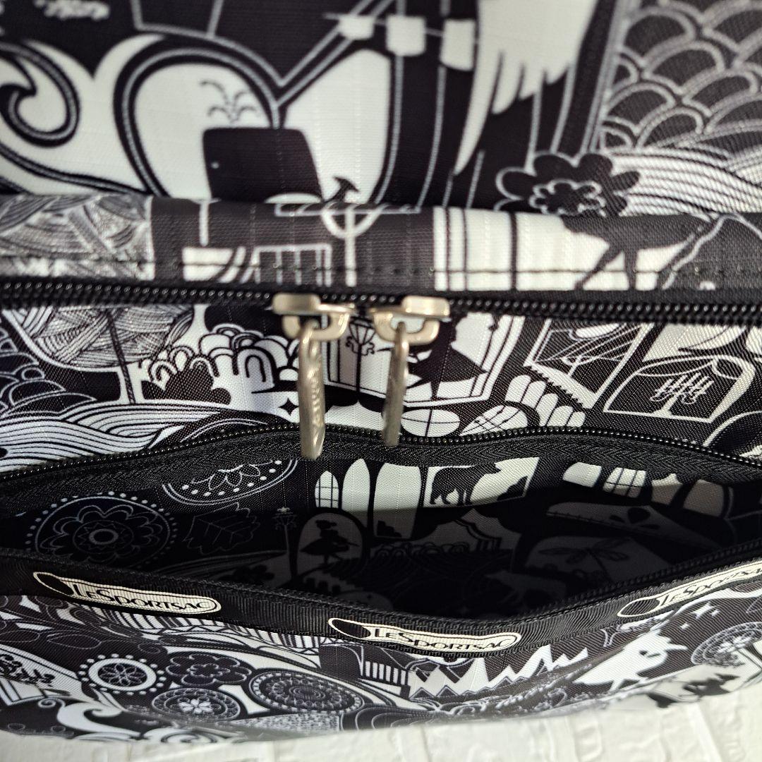 LeSportsac レスポートサック キャリーバッグ キャスター付き黒白 旅行