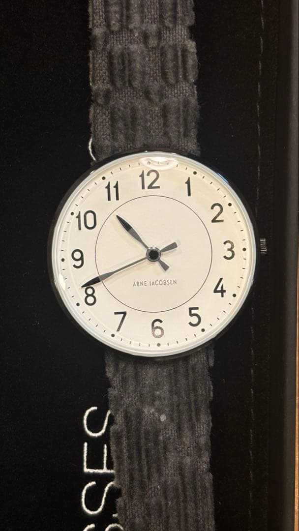 アルネヤコブセン・ミナペルホネン　コラボ腕時計STATION グレー替えバンド付