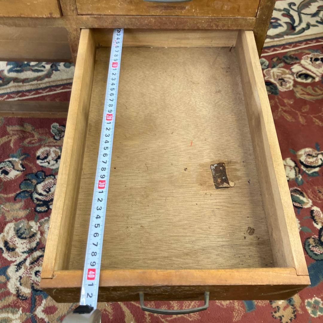 昭和レトロ 古家具 木製 片袖 書斎机 勉強机 文机 古道具古民家 ワークデスク