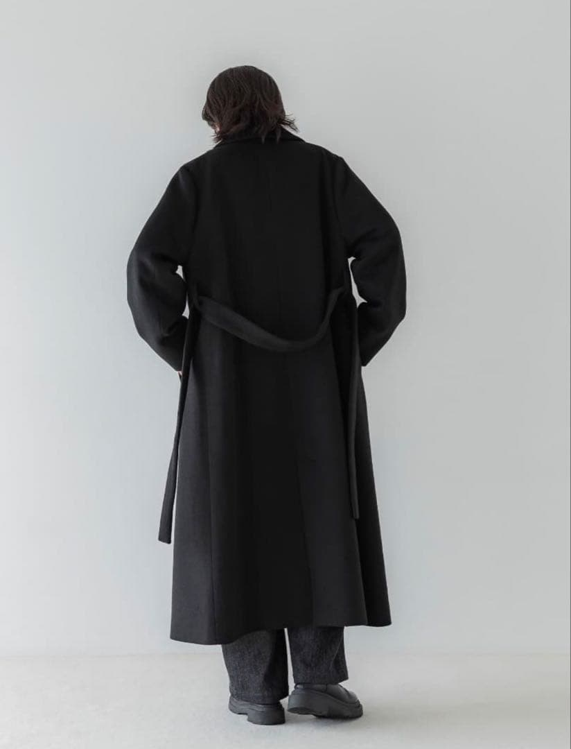 crewre アジャスタブルウールロングコート 黒 ブラック サイズ1 sサイズ
