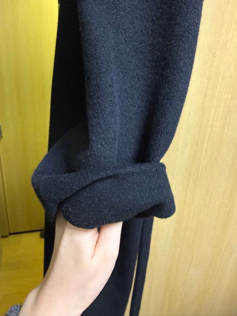 crewre アジャスタブルウールロングコート 黒 ブラック サイズ1 sサイズ