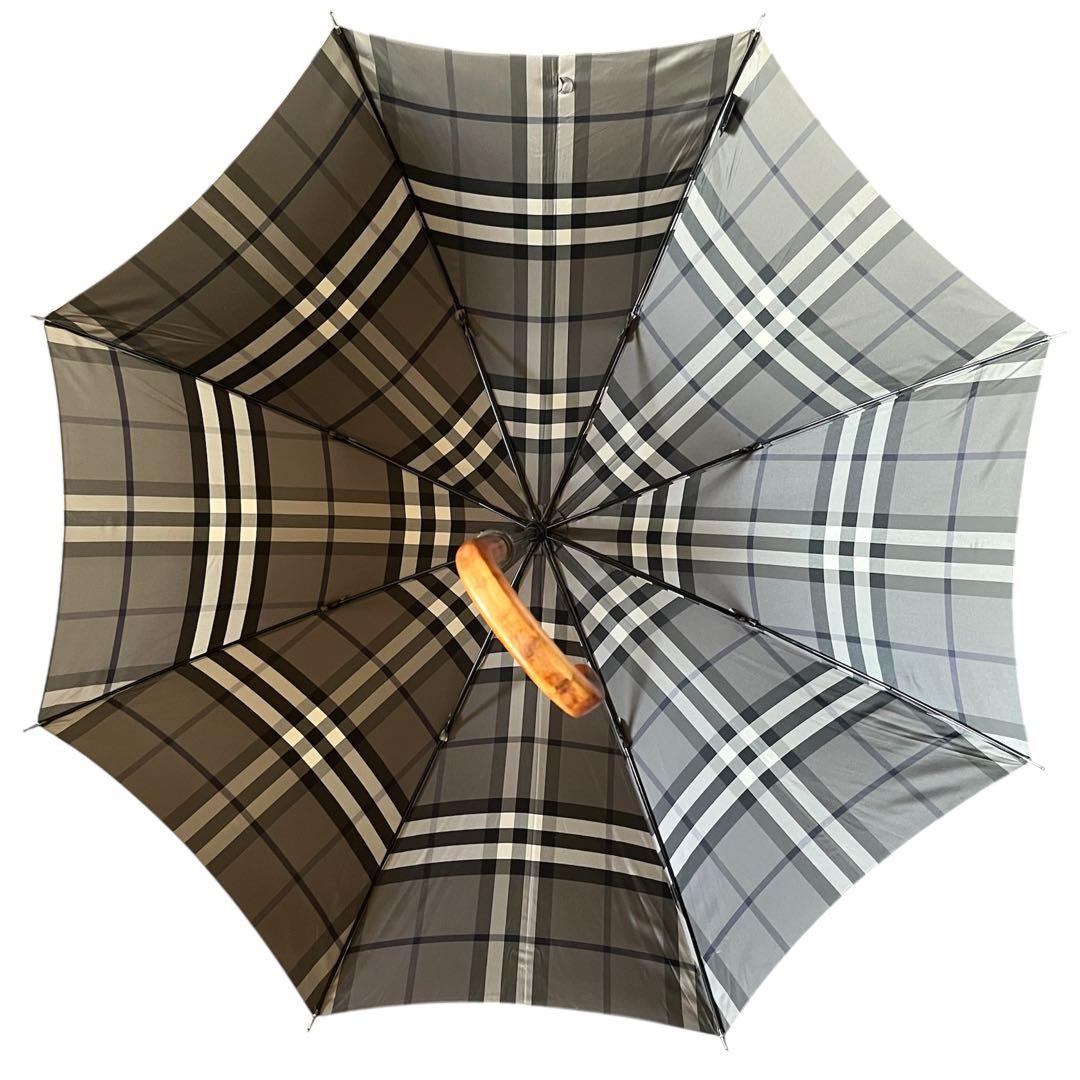 BURBERRY　バーバリー　長傘　アンブレラ　ノバチェック　木製ハンドル