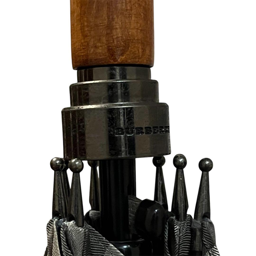 BURBERRY　バーバリー　長傘　アンブレラ　ノバチェック　木製ハンドル